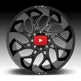 Fuel Runner D741 Gloss Black Milled Custom Wheels Rims 4